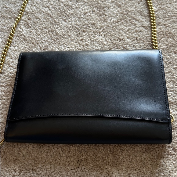 New Coach Turnlock Chain Crossbody in Refined Leather - Black - Picture 4 of 6